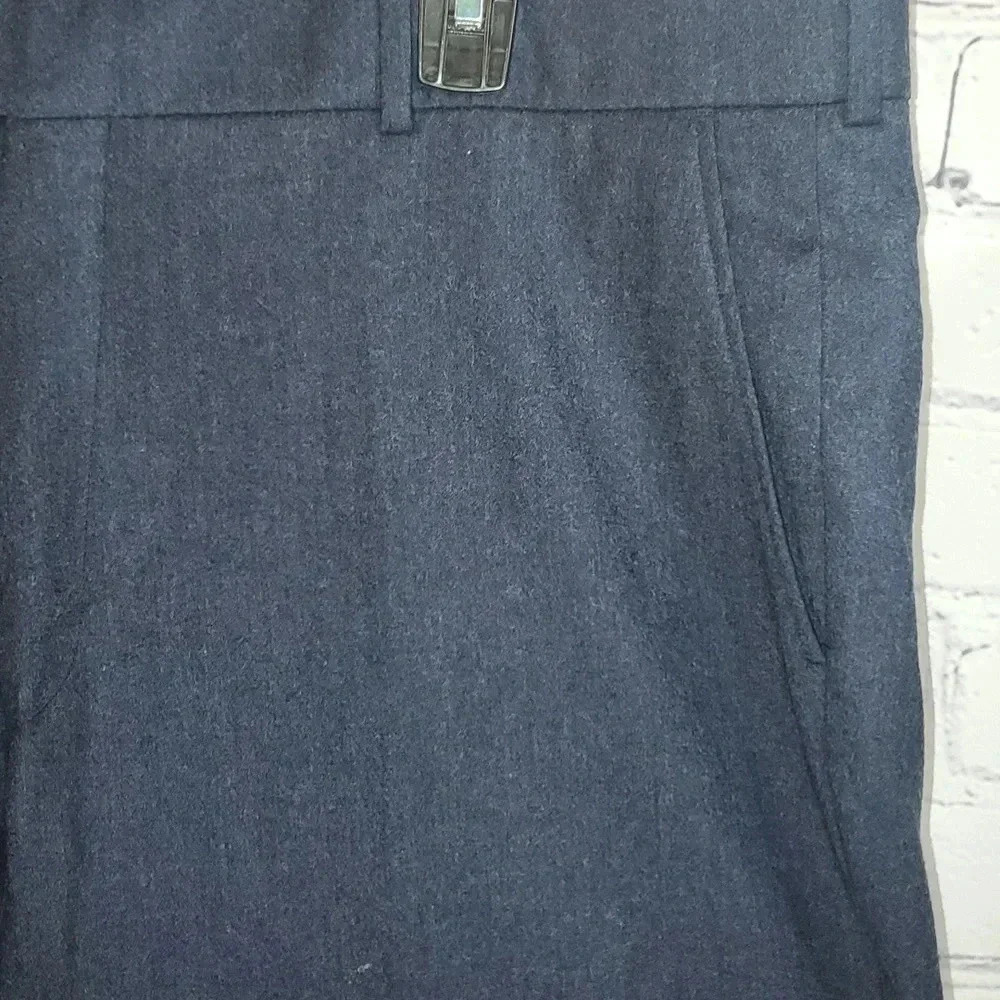 BALLIN CLASSIC Blue/Gray 90% Wool Flat Front Cuffed Dress Pants 38 - Picture 2 of 13